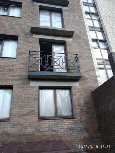 31.03.2020г. Исполняется ограждение французских балконов.