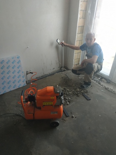 08.07.2020г.  Гидравлические испытания системы отопления.