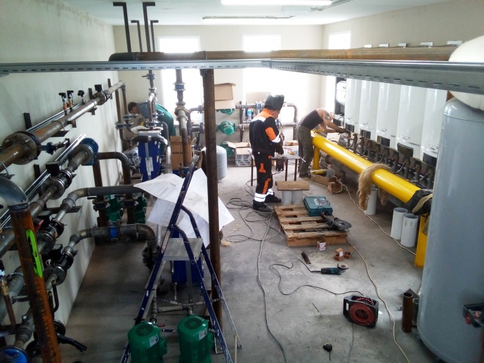 06.07.2018: Завершаем работы по монтажу оборудования в котельной