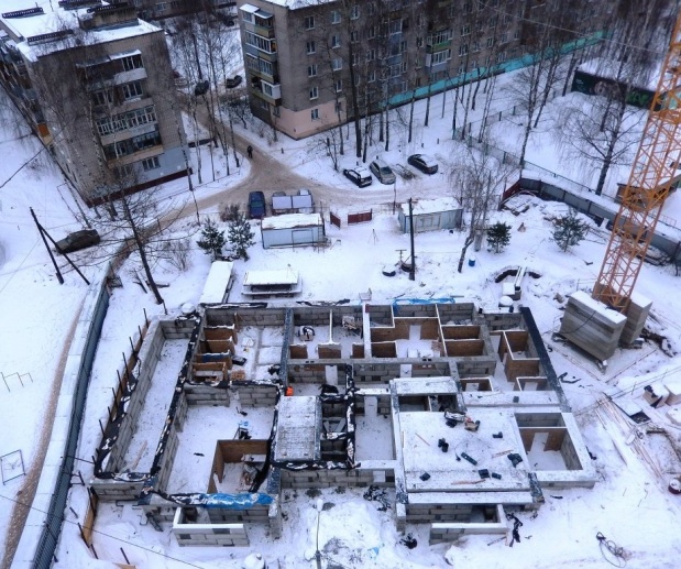 23.01.2017 Выполнено 80% перегородок в подвальном этаже