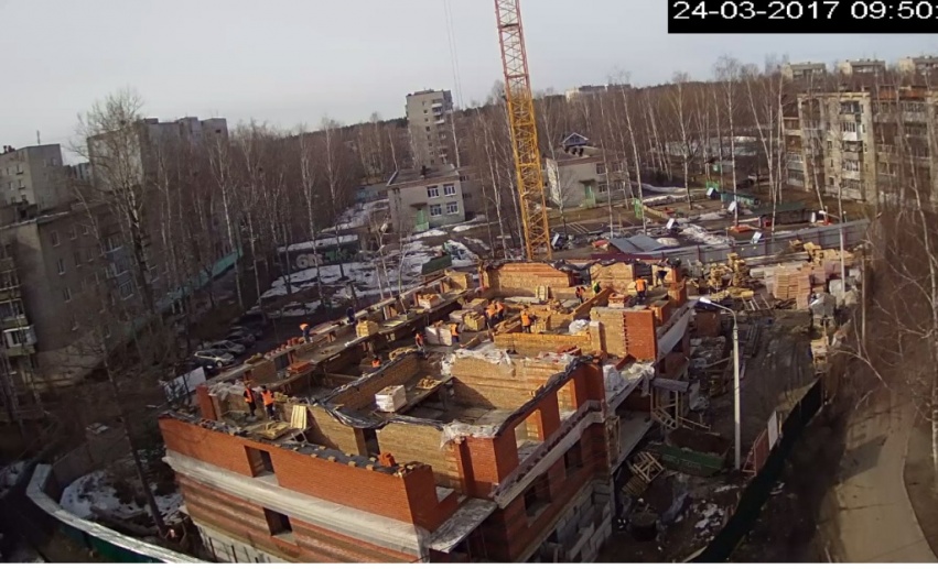 24.03.2017 Завершение устройства внешних стен 2-го этажа