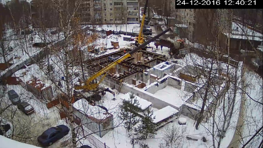 24.12.2016 Заливка армопояса подвального этажа