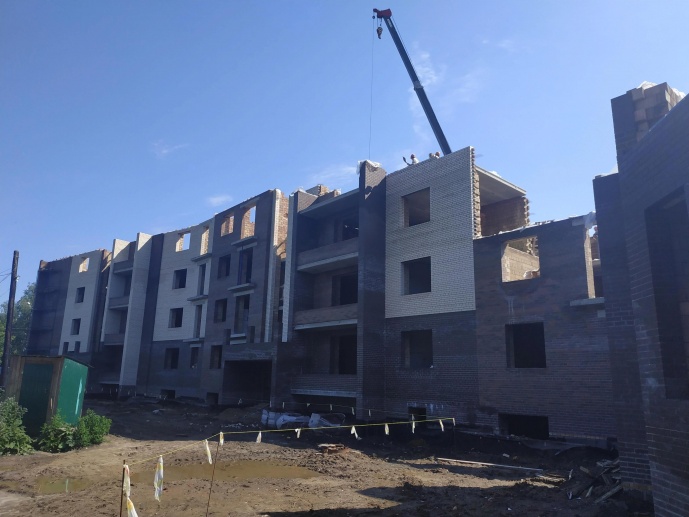 Монтаж перекрытия третьего этажа