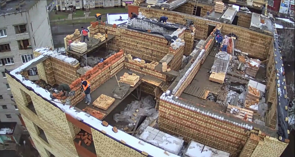 17.11.2017: Подготовка к перекрытию 10-го этажа в осях 1-8