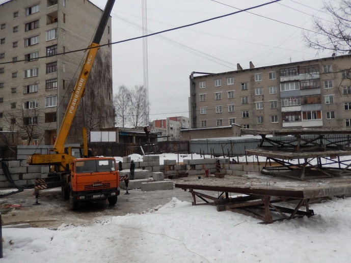 21.11.2016 Монтаж ФБС в осях 8-10 А-К