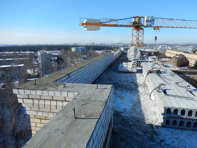 02.03.2018:Завершение работ по устройству перекрытий технического этажа