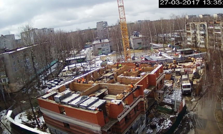 27.03.2017 Монтаж плит перекрытия 2-го этажа