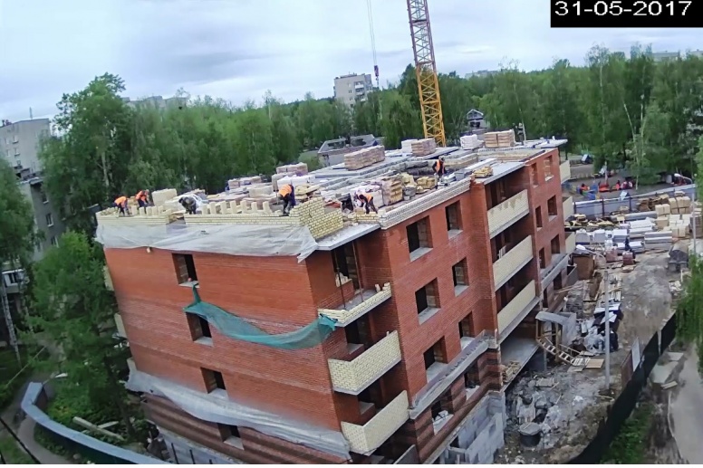 31.05.2017: Устройство наружных стен 5-го этажа