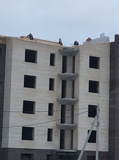 27.01.2020г. Монтаж стропильной конструкции 3 секция.