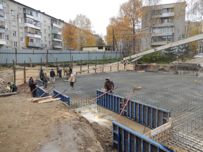 22.10.2016 Приготовления к началу работ по заливке фундаментной плиты