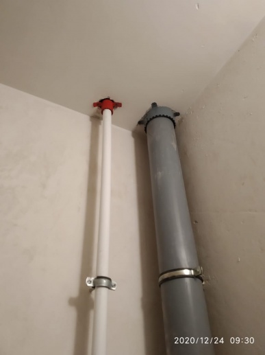 02.02.2021г. Установка противопожарных муфт.