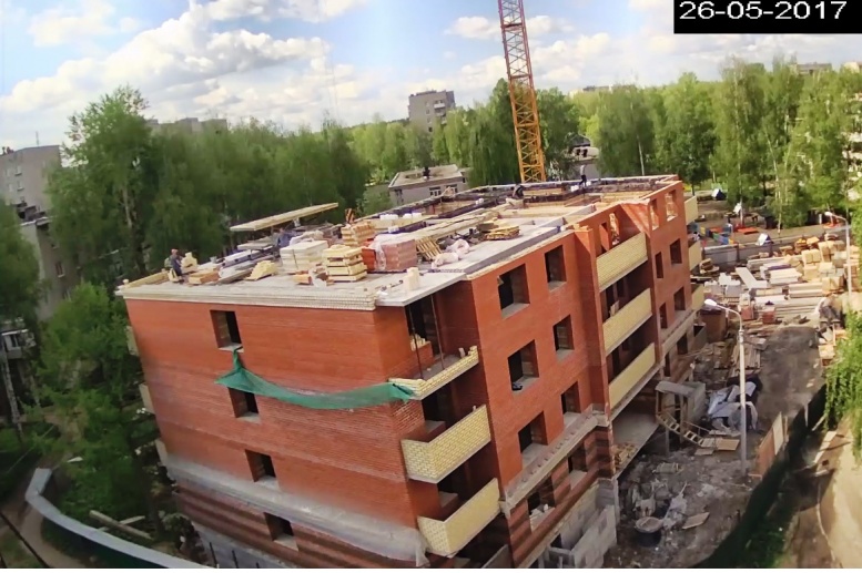 26.05.17: Завершено перекрытие 4-го этажа в осях 8-10