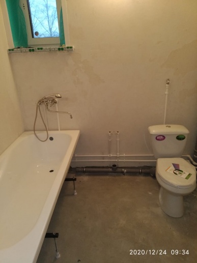 02.02.2021г. Устанавливаем санфаянс и запорную арматуру.  